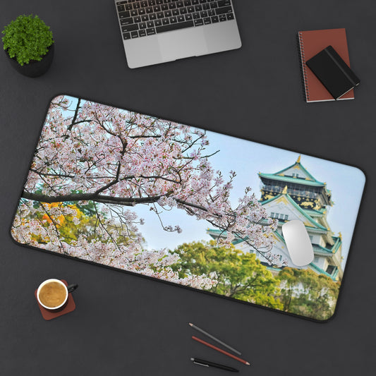 Cherry Blossoms House Gaming PC Mouse Desk Mat