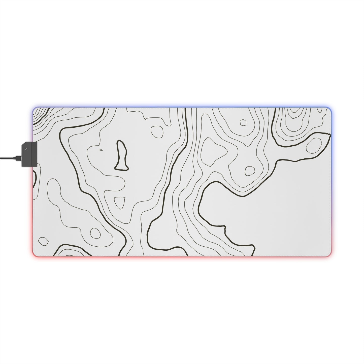 Copy of LED Gaming Mouse Pad - Topographic 8 Design, PC Mouse Mat with LED Lights, Various Sizes, Gaming Accessories