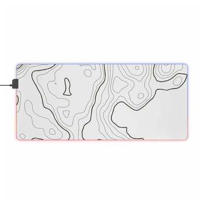 Copy of LED Gaming Mouse Pad - Topographic 8 Design, PC Mouse Mat with LED Lights, Various Sizes, Gaming Accessories