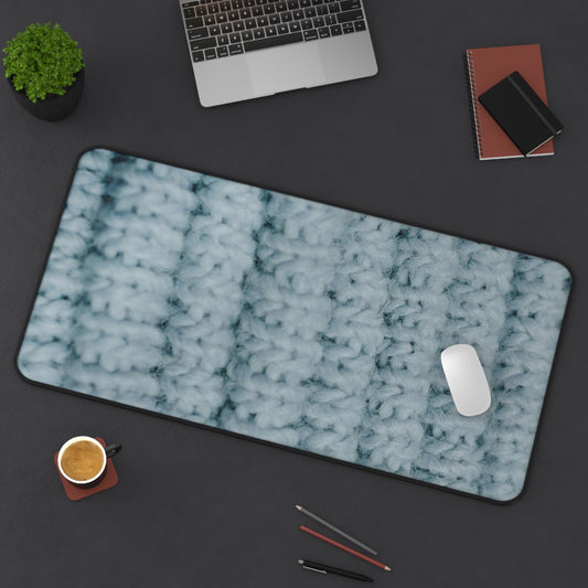 Blue Knit Gaming PC Mouse Desk Mat