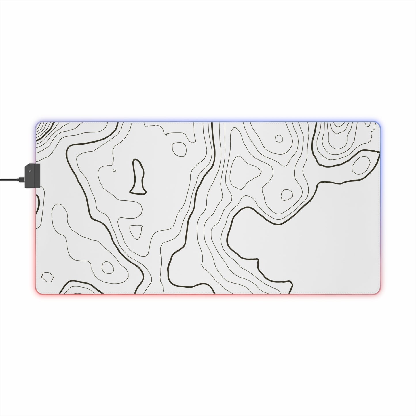 Copy of LED Gaming Mouse Pad - Topographic 8 Design, PC Mouse Mat with LED Lights, Various Sizes, Gaming Accessories