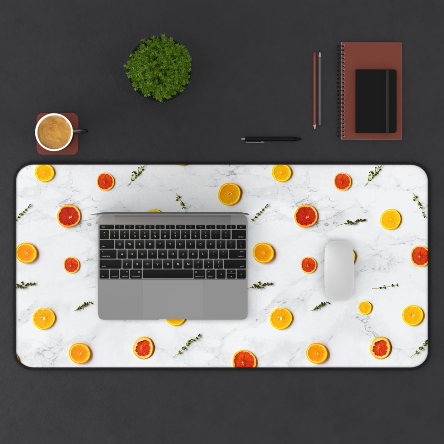 Mini Orange Gaming PC Mouse Desk Mat